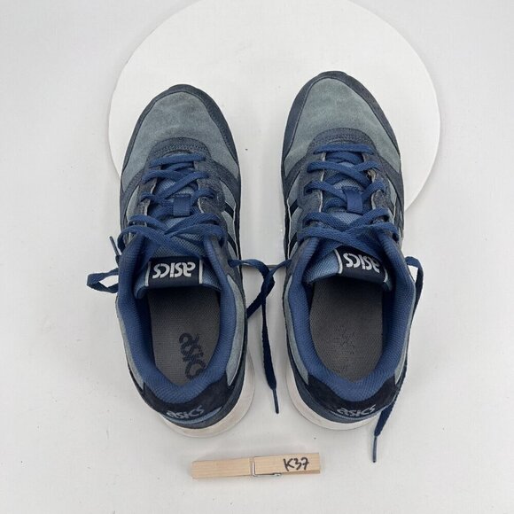 Asics Lyte Classic Men Size 11 1201A103-024 Blue Suede Fabric Athletic Shoes - Picture 4 of 14